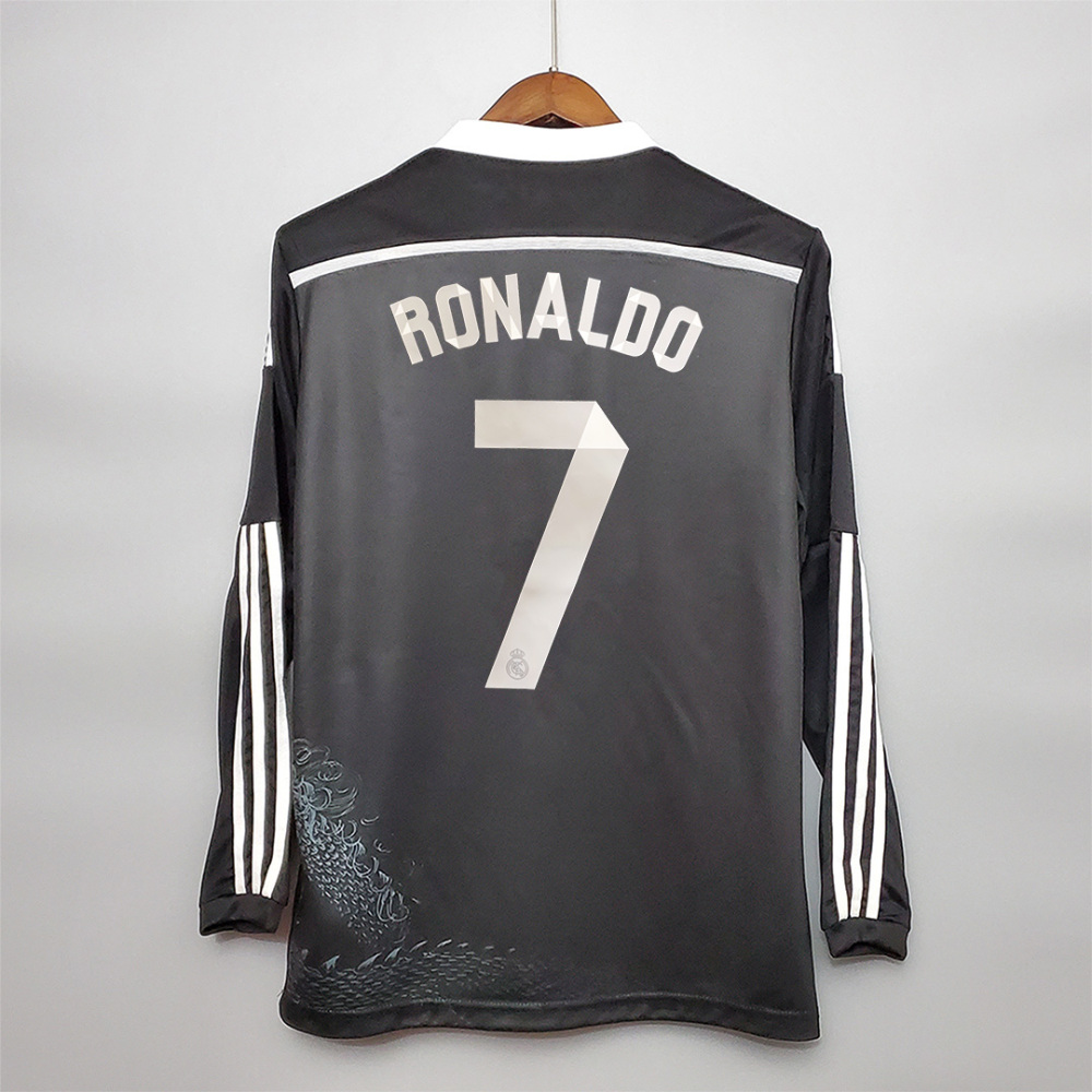 2014/15 Real Madrid Ronaldo#7 Third Away Retro Jersey Long Sleeve