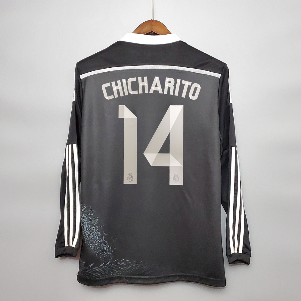 2014/15 Real Madrid Ronaldo#7 Third Away Retro Jersey Long Sleeve