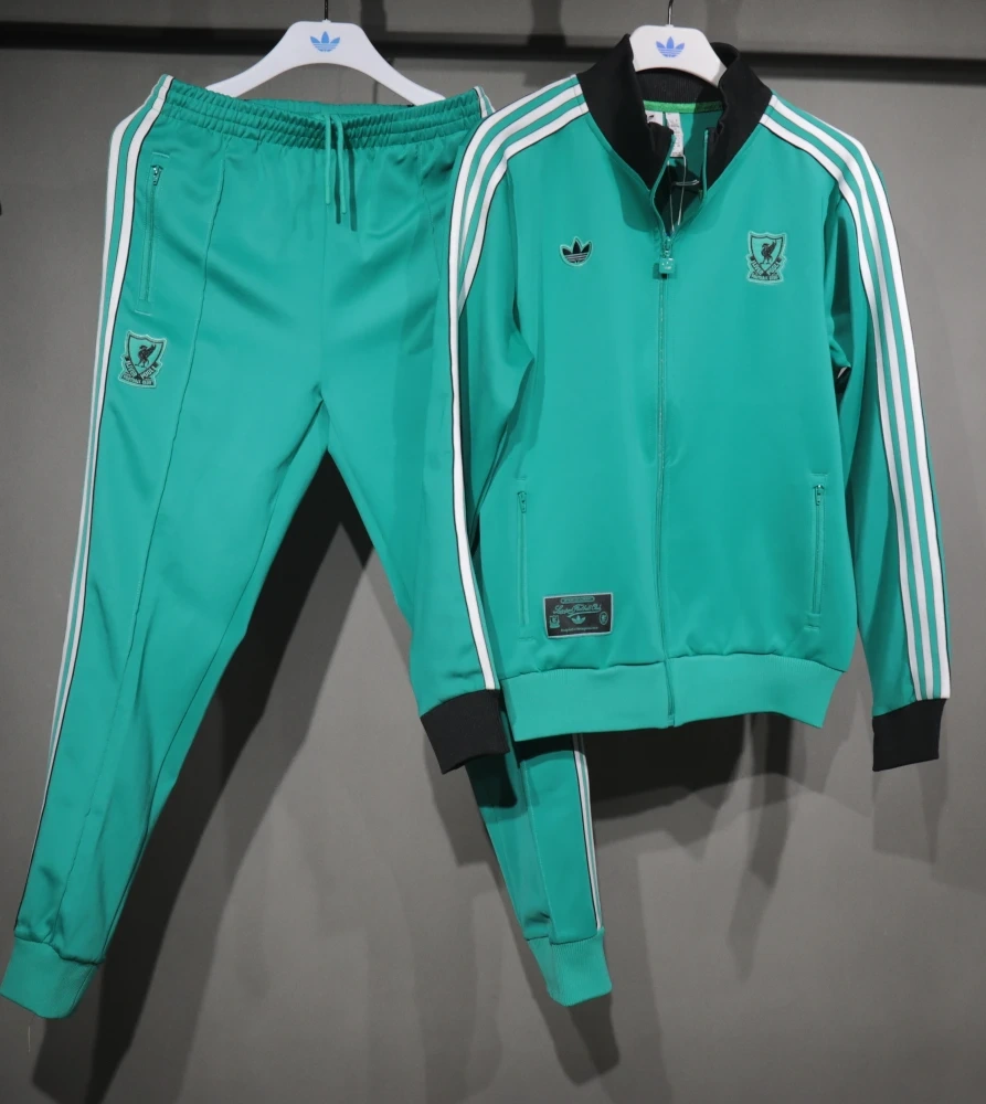 25-26 Liverpool FC Zipper Sweat Terrace Icons Track Kit(Top+Pants) Green