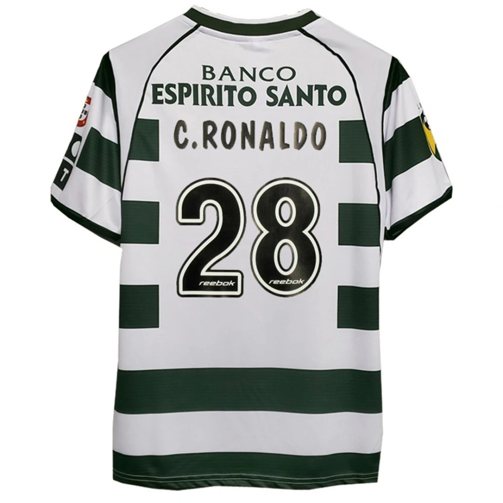 C.RONALDO #28 Sporting CP Home Retro Jersey 2002/03
