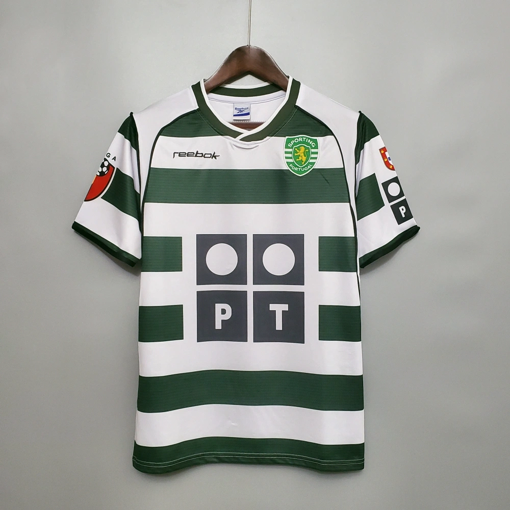 C.RONALDO #28 Sporting CP Home Retro Jersey 2002/03