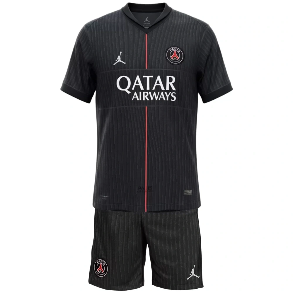 25-26 PSG Fourth Away Soccer Kids Kit Jersey+Shorts