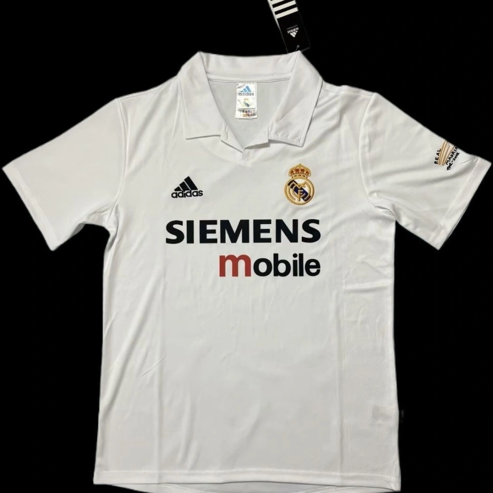 2002-03 Real Madrid Home Centenary Retro Soccer Jersey