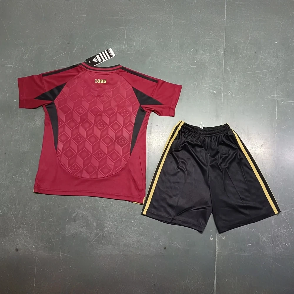 2024 Belgium Euro Cup Home Kids Kit Jersey+Shorts