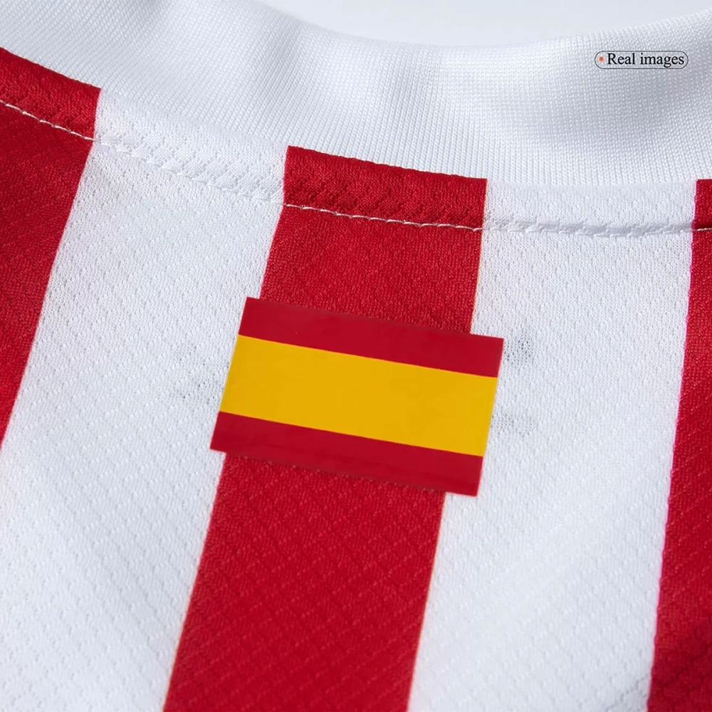 25-26 Atletico Madrid Home Soccer Full Kids Kit Jersey+Shorts