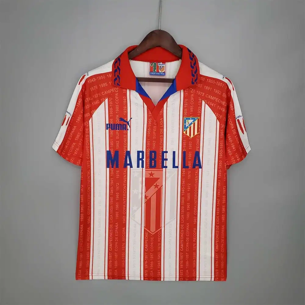 1995-96 Atletico Madrid Home Retro Jersey