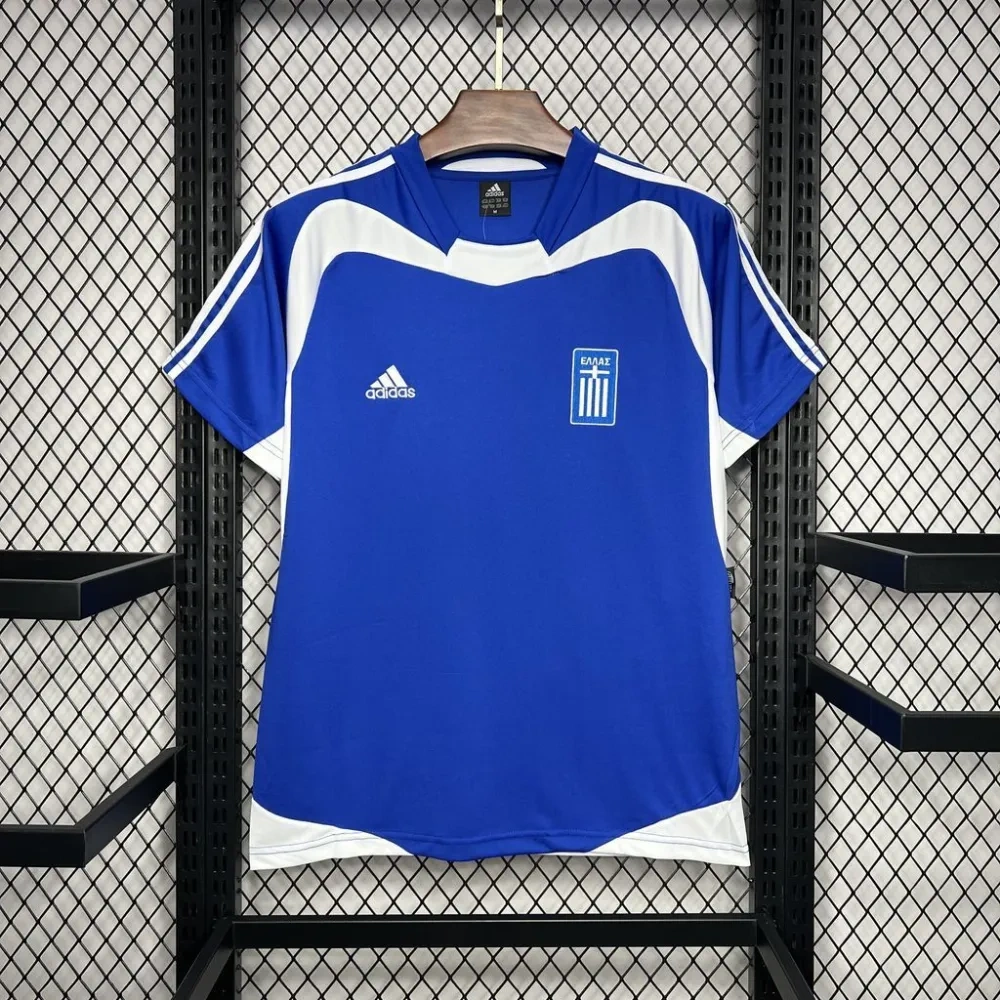 2004 Greece Euro Cup Home Football Retro Jersey