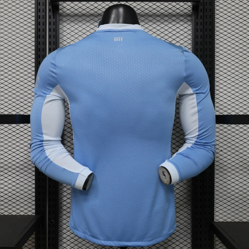 26-27 Manchester City Home Soccer Jersey Player Version Long Sleeve