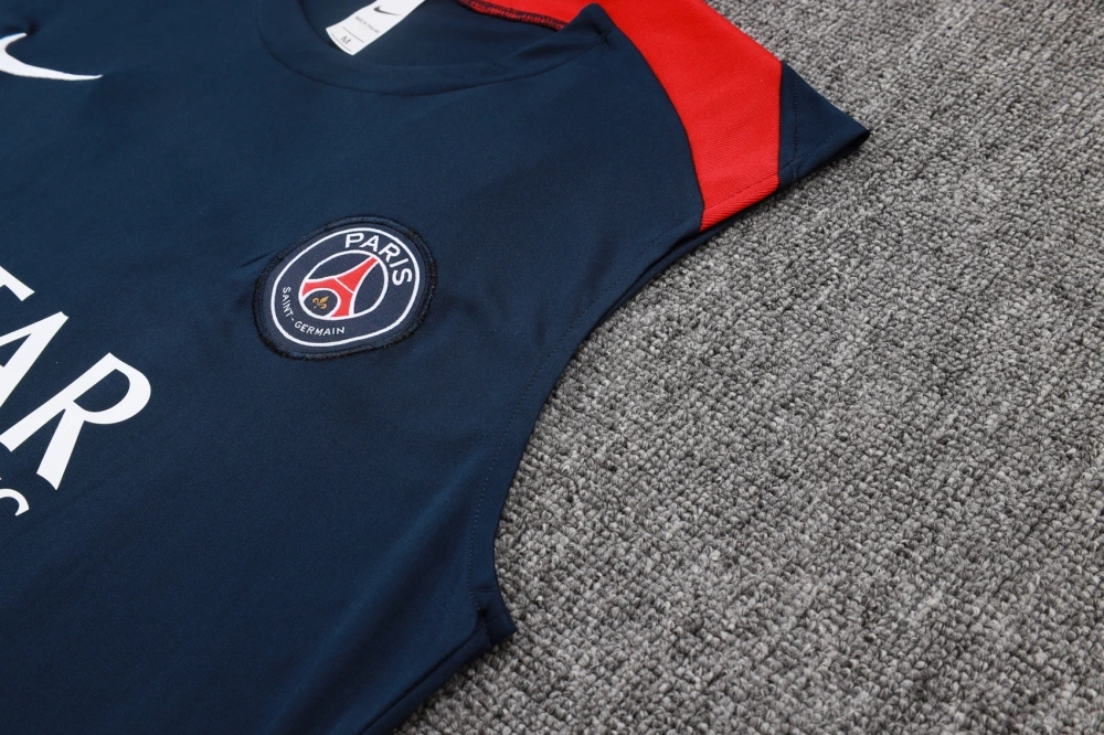 25-26 PSG Training Sleeveless Soccer Kit Jersey+Shorts