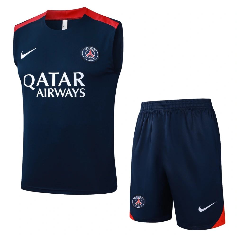 25-26 PSG Training Sleeveless Soccer Kit Jersey+Shorts