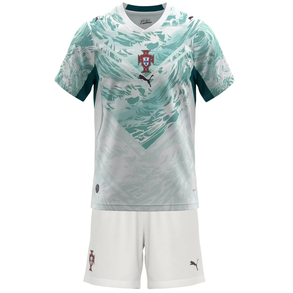 2026 Portugal Away World Cup Soccer Full Kids Kit Jersey+Shorts+Socks