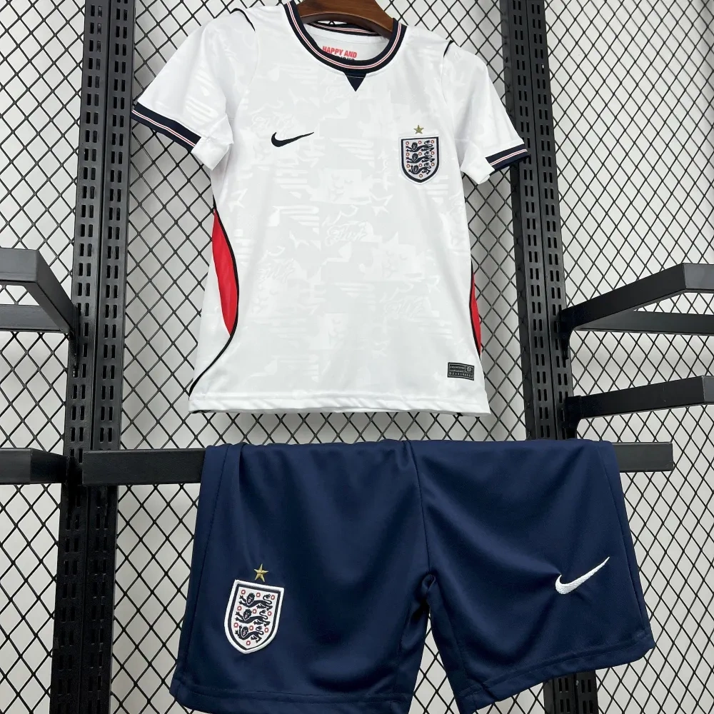 2026 England Home Wolrd Cup Soccer Kids Full Kit Jersey+Shorts+Socks