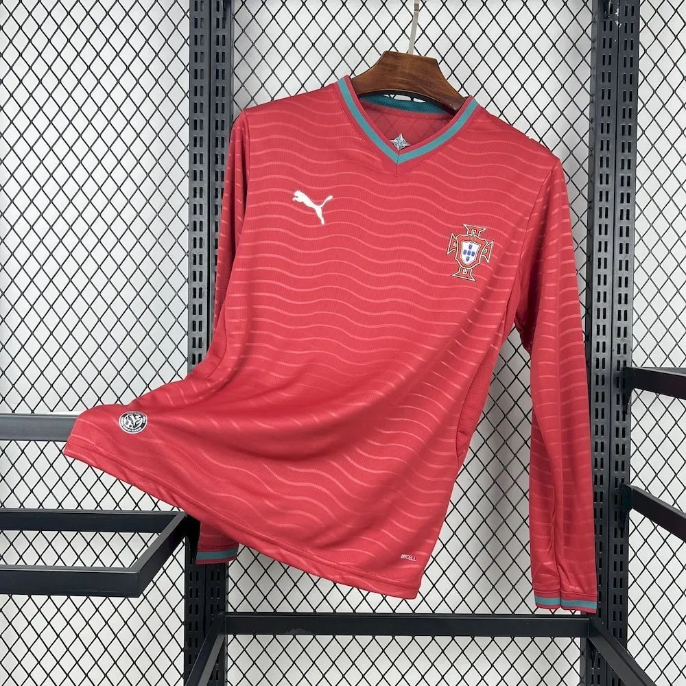 2026 Portugal Home World Cup Soccer Jersey Long Sleeve