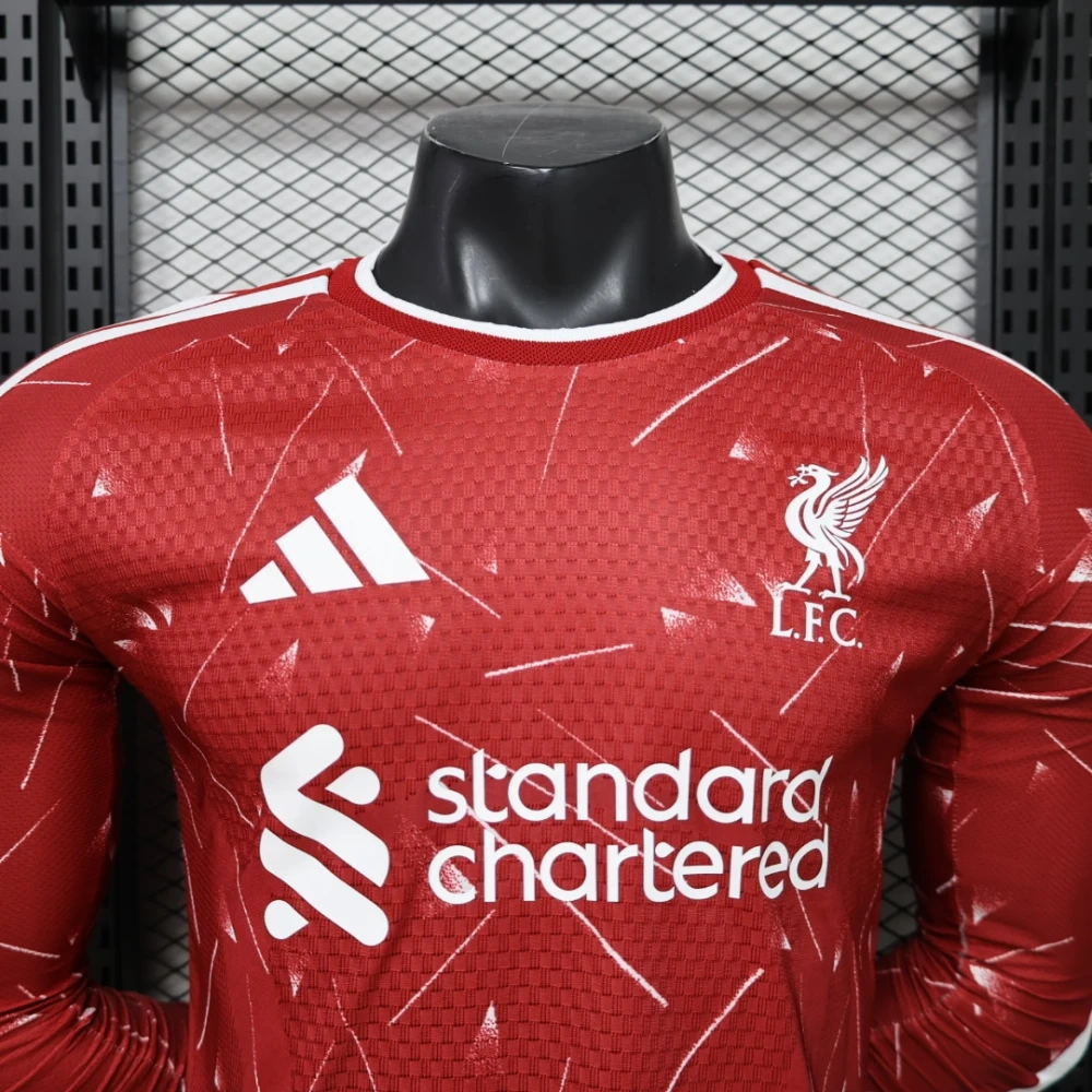 26-27 Liverpool Home Soccer Jersey Player Version Long Sleeve