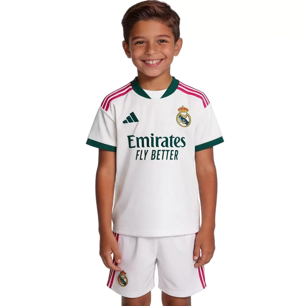26-27 Real Madrid Home Soccer Kids Kit Jersey+Shorts