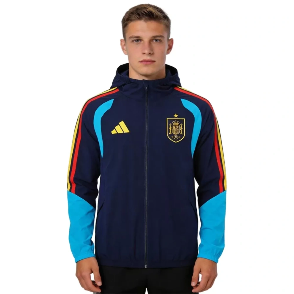 2026 Spain Windbreaker Hoodie Jacket Navy
