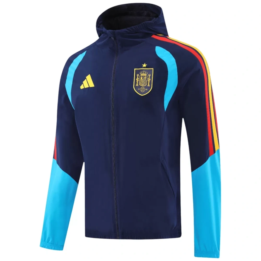 2026 Spain Windbreaker Hoodie Jacket Navy