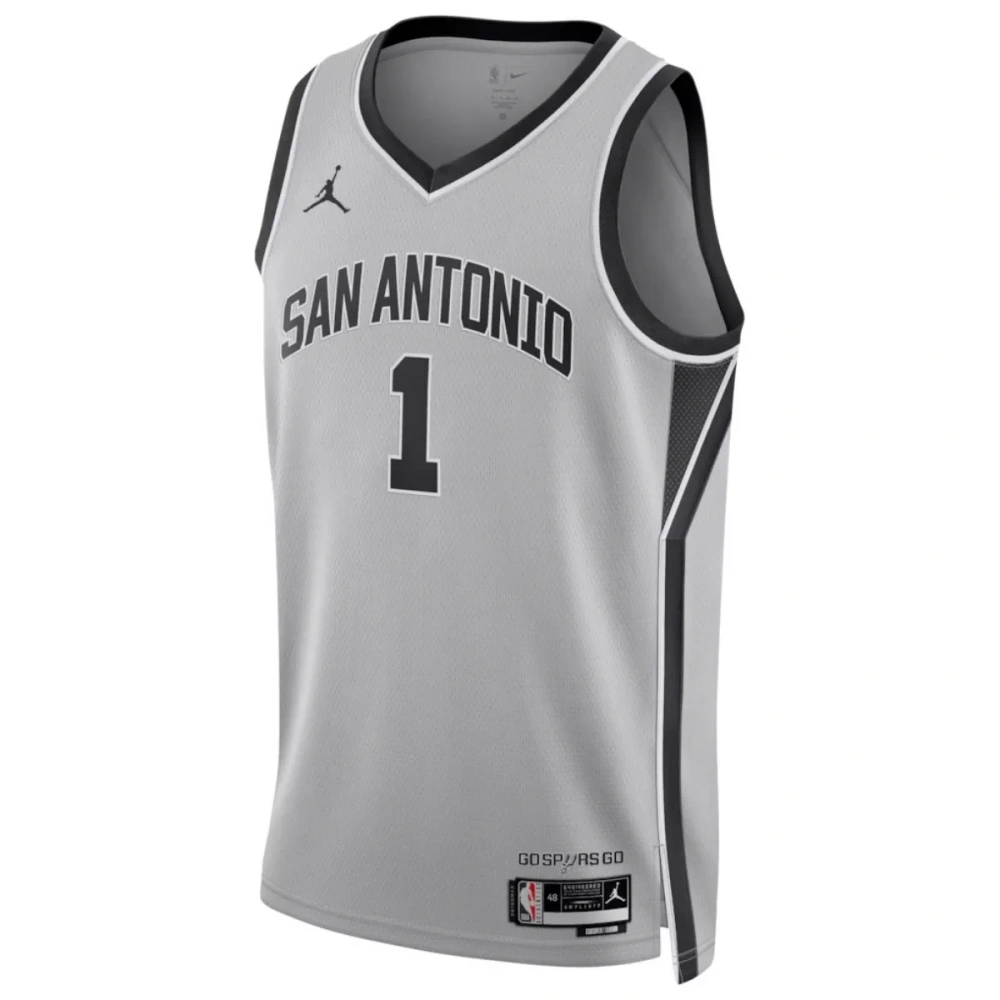 Unisex San Antonio Spurs Victor Wembanyama #1 Silver Swingman Jersey - Statement Edition