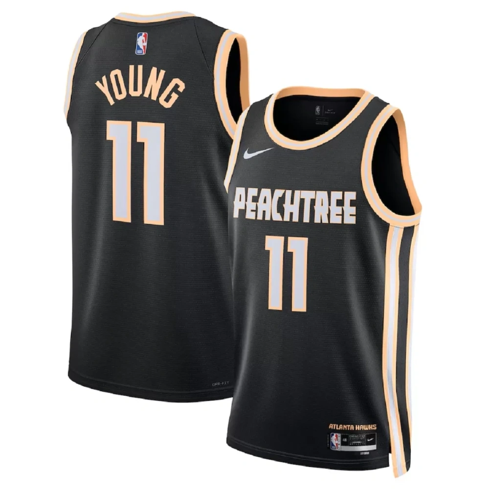Unisex Atlanta Hawks Trae Young #11 Black Swingman Jersey 2025/26 - City Edition