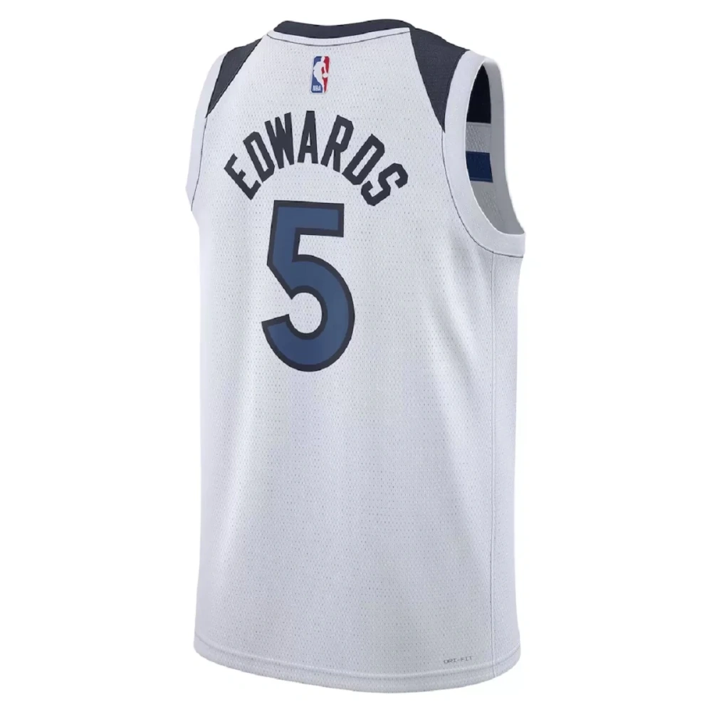 Unisex Minnesota Timberwolves Anthony Edwards #5 White Swingman Jersey - Association Edition