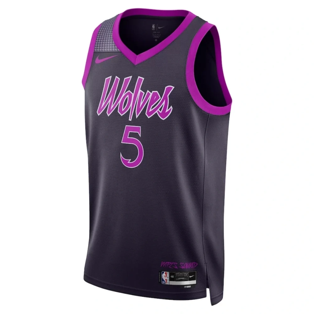 Unisex Minnesota Timberwolves Anthony Edwards #5 Navy Swingman Jersey - Icon Edition