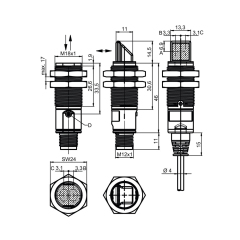 LEUZE Throughbeam photoelectric sensor transmitter LS328/9D-M12
