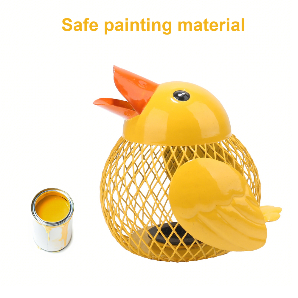 Mloarts 5 inches Coin Jar Duck Piggy Bank, Saving Box Metal Money Organizer,Kid's Coin Bank Hand Made,Anti-Rust Coin Piggy Bank for Kids and Adults,Money Container for Girl and Boy