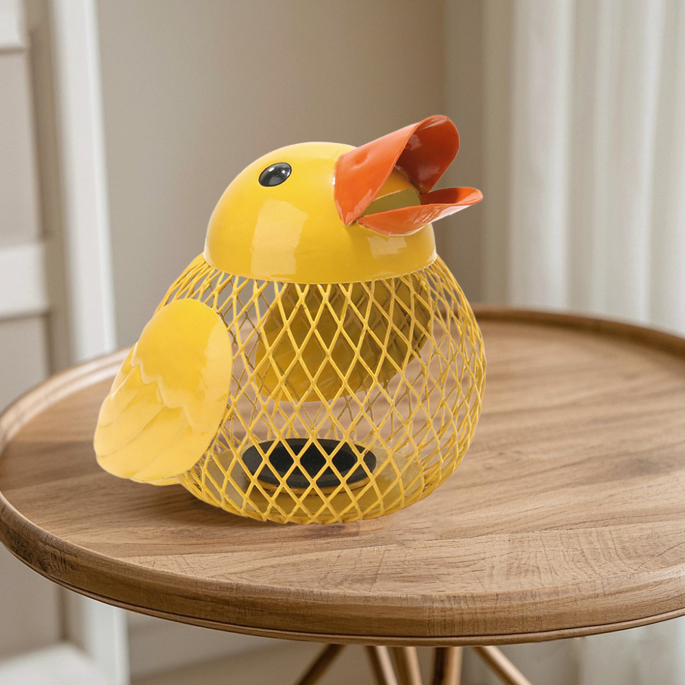 Mloarts 5 inches Coin Jar Duck Piggy Bank, Saving Box Metal Money Organizer,Kid's Coin Bank Hand Made,Anti-Rust Coin Piggy Bank for Kids and Adults,Money Container for Girl and Boy