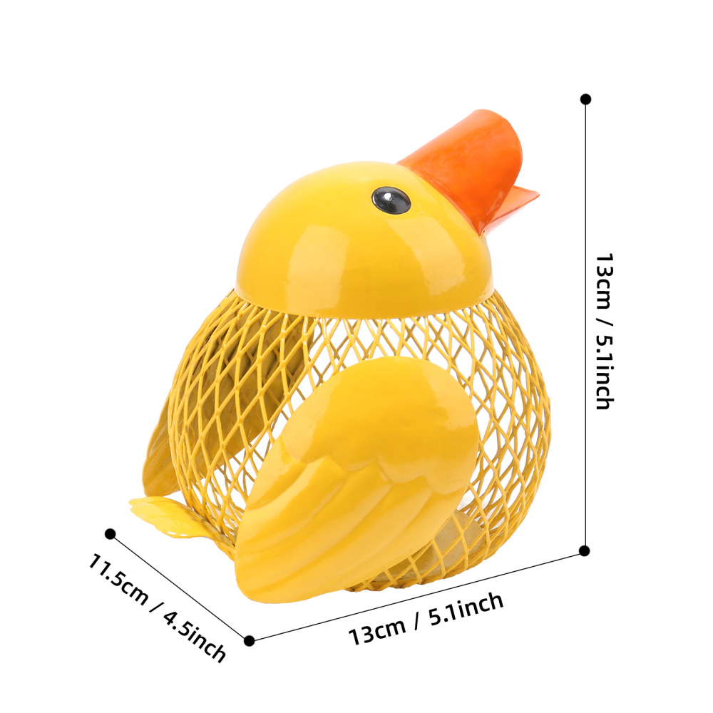 Mloarts 5 inches Coin Jar Duck Piggy Bank, Saving Box Metal Money Organizer,Kid's Coin Bank Hand Made,Anti-Rust Coin Piggy Bank for Kids and Adults,Money Container for Girl and Boy