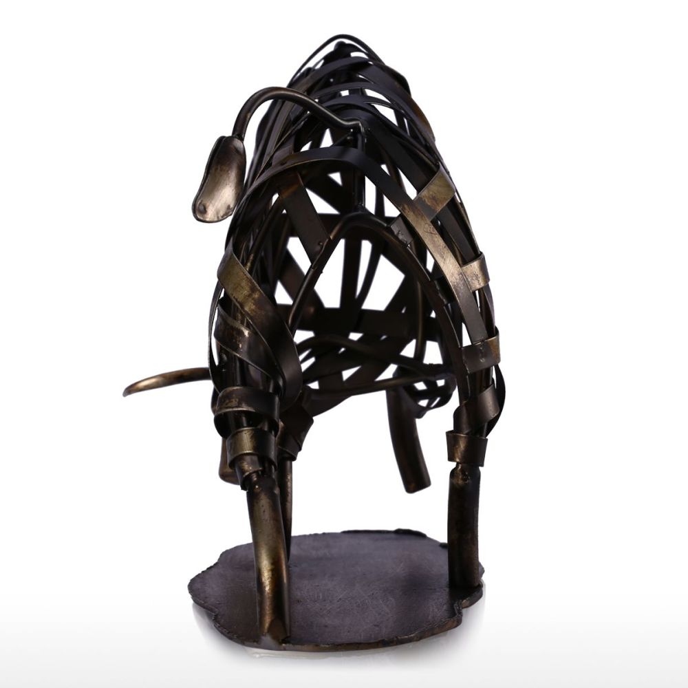 Metal Sculpture Iron Braided Cattle Home Furnishing Articles Handmade Crafts