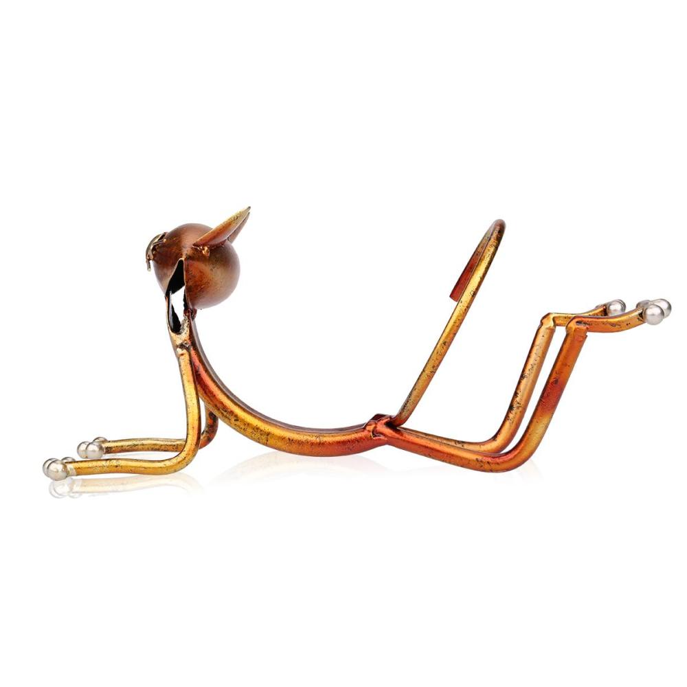 1Pcs Yoga Cat Wine Rack Metal Wine Rack Metal Practical Statue Cat Gift Cat Lover Desktop Wine Rack wine bottle holder Home Decor Handicraft Interior Decor Crafts Holiday Christmas Gift