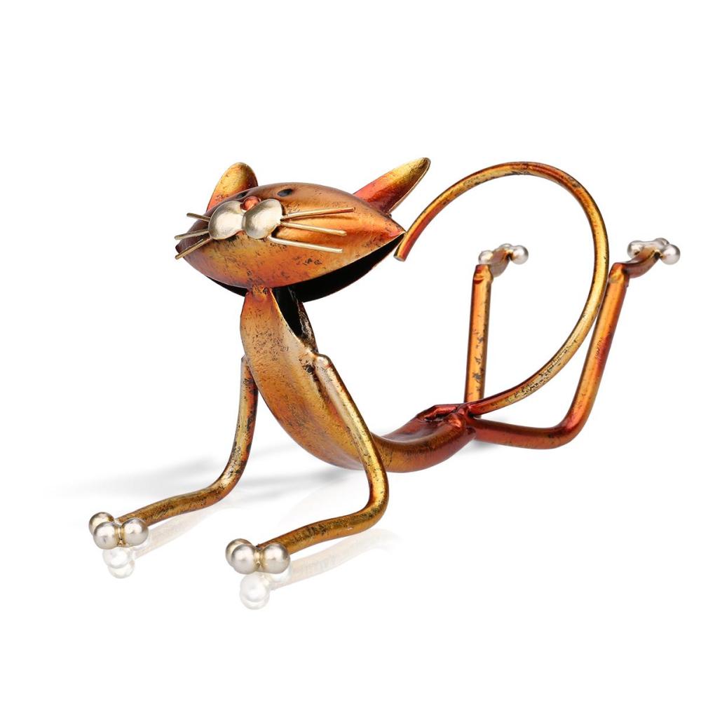 1Pcs Yoga Cat Wine Rack Metal Wine Rack Metal Practical Statue Cat Gift Cat Lover Desktop Wine Rack wine bottle holder Home Decor Handicraft Interior Decor Crafts Holiday Christmas Gift
