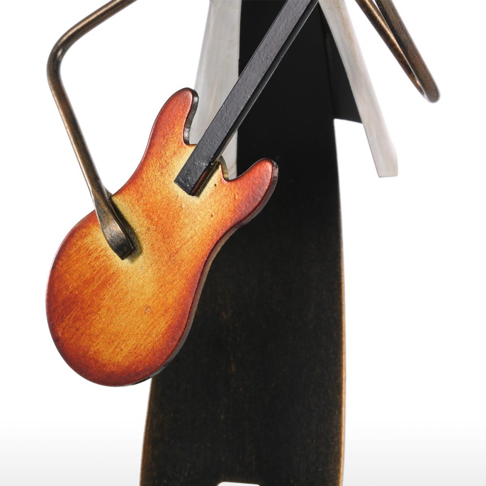 Metal Jazz Band Sculptures Set of 5, Handmade Iron Musician Statues with Instruments, Modern Abstract Music Band Figurines for Home, Bar, and Office Decoration