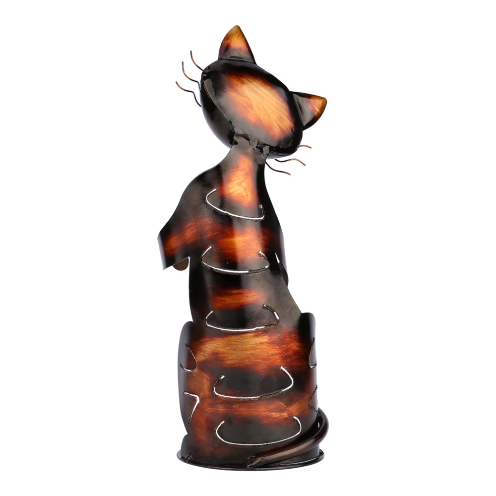 Cat shaped wine holder Wine shelf Metal sculpture Practical sculpture Home decoration Interior decoration Crafts