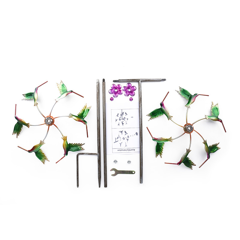 Iron Art Craft Outdoor 3D Wind Spinner with Sturdy Iron Material Reflective Painting and Rustless Function Windmill for Outdoor Yard Lawn Garden Decorations