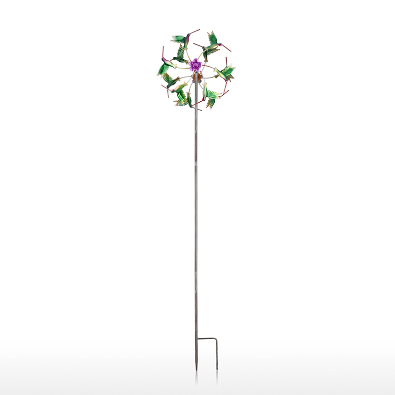 Iron Art Craft Outdoor 3D Wind Spinner with Sturdy Iron Material Reflective Painting and Rustless Function Windmill for Outdoor Yard Lawn Garden Decorations