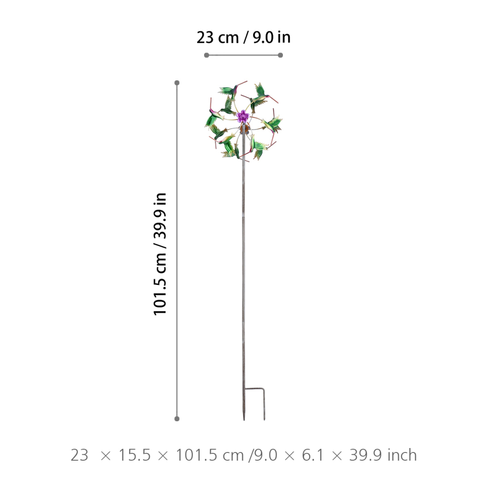 Iron Art Craft Outdoor 3D Wind Spinner with Sturdy Iron Material Reflective Painting and Rustless Function Windmill for Outdoor Yard Lawn Garden Decorations