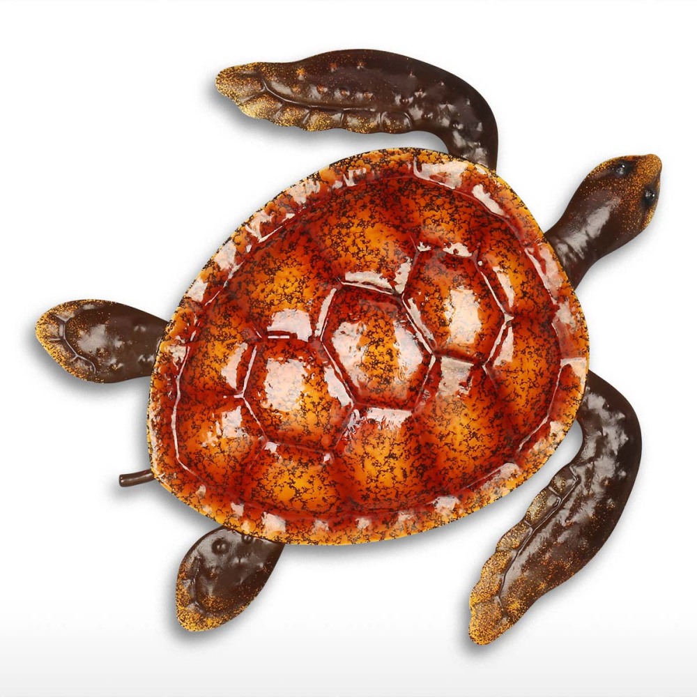 Red Turtle Wall Decor Coast Ocean Sea Wall Art Iron Animal Wall Decor Home Bedroom Decoration