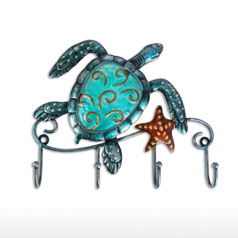 Turtle Wall Hook Iron Animal Wall Hook Rustic Decorative Wall Hook Living Room Bathroom Ornament