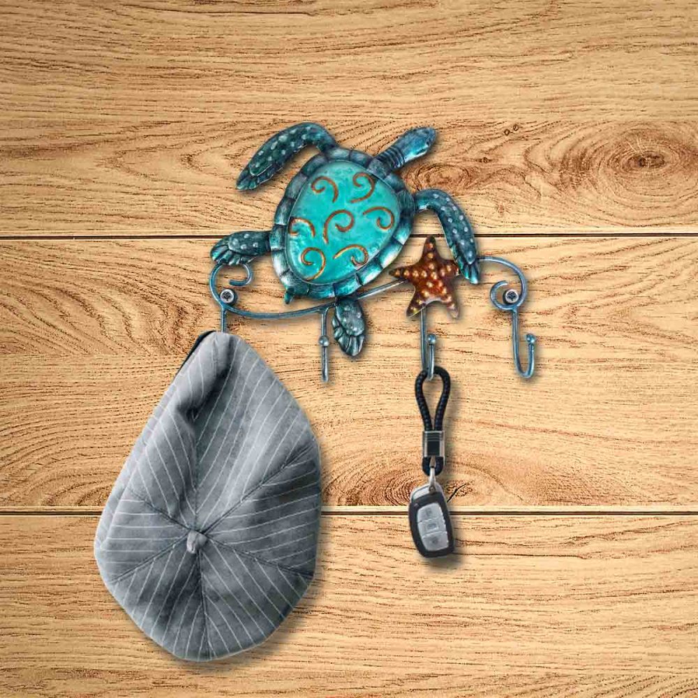 Turtle Wall Hook Iron Animal Wall Hook Rustic Decorative Wall Hook Living Room Bathroom Ornament