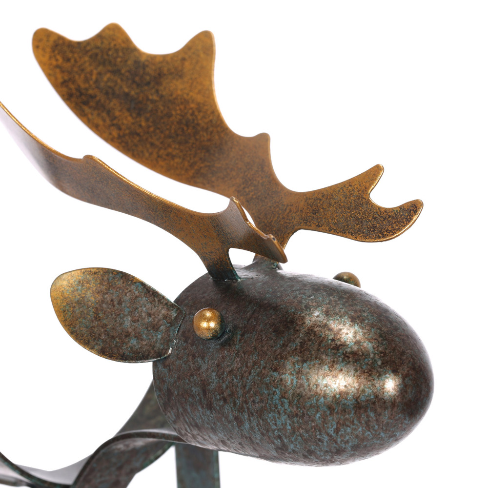 Iron Wine Holder Moose Wine Rack Metal Wine-bottle Holder Freestanding Wine Rack Home Decorative Ornaments Bar, Sideboard, Dining Table Decorative Wine Holder