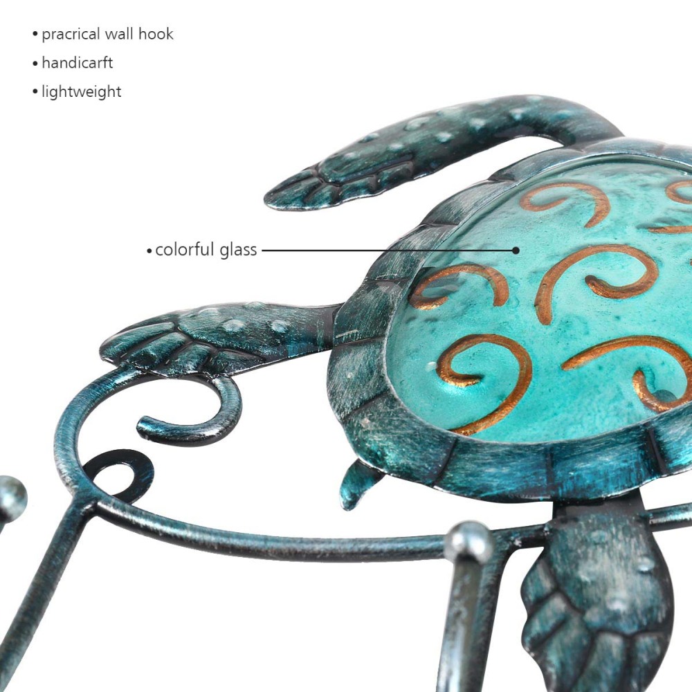 Turtle Wall Hook Iron Animal Wall Hook Rustic Decorative Wall Hook Living Room Bathroom Ornament