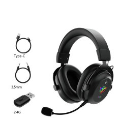 G4000 OEM 2.4G Wireless Gaming Headphone With Detachable Microphone With 25MS Low Latency for Gaming