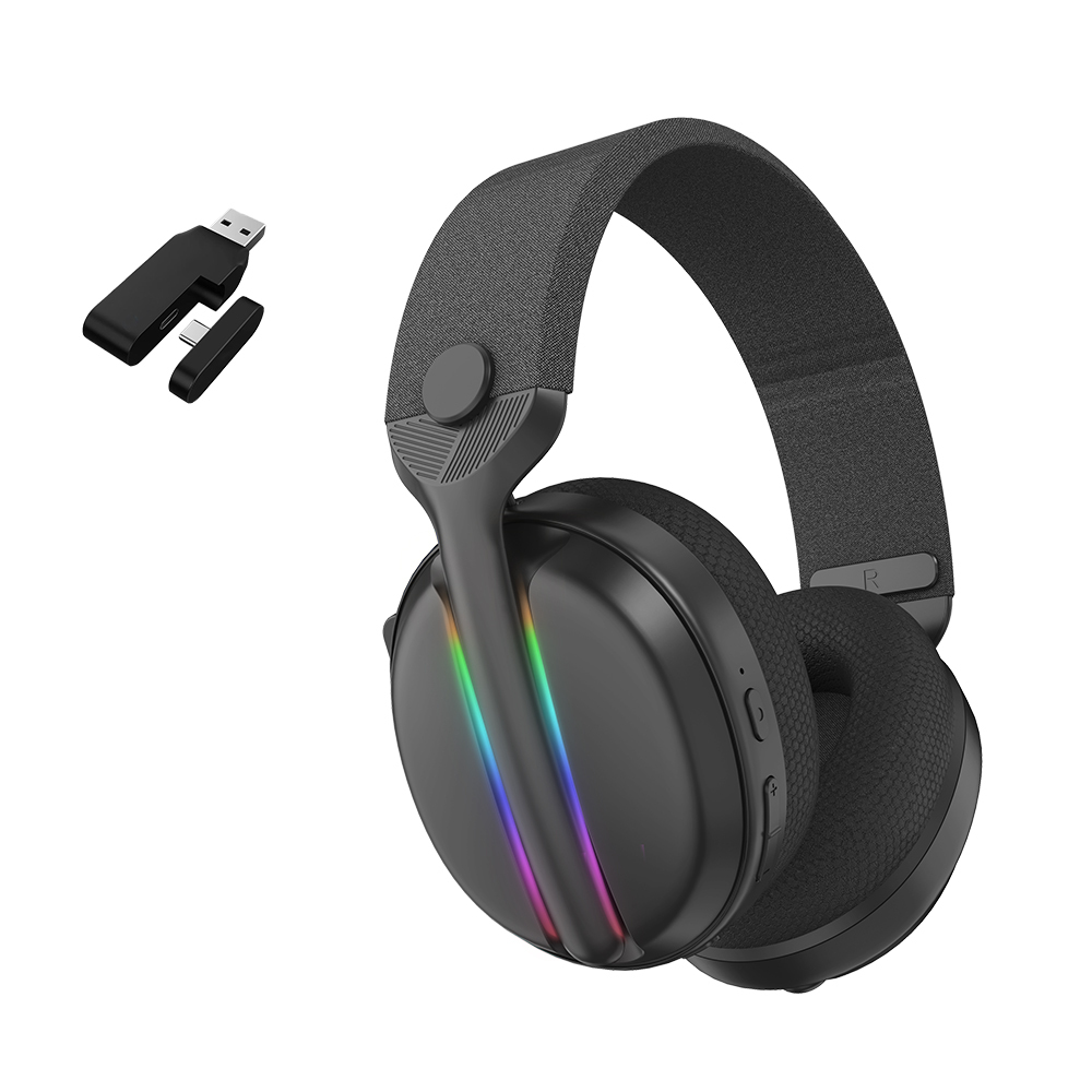 GM1200 Rambotech 2.4G Wireless Gaming Headset with Noise Cancelling Microphone for PS4, PC, Laptop, PUBG – Comfortable Gamer Headphones