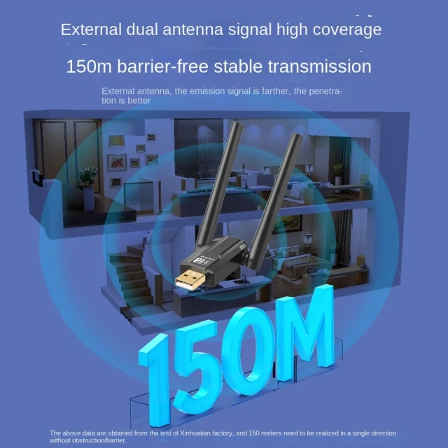150 M Dual Antenna 5.4 Bluetooth Adapter Driver-Free Computer USB Bluetooth Audio Headset Receiver and Transmitter BT11