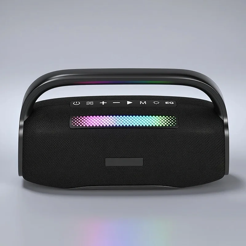 New Street Portable Bluetooth Speaker 6.0 Outdoor Karaoke Super Dynamic Bass Boost RGB Neon Wireless Bluetooth Speaker QS19
