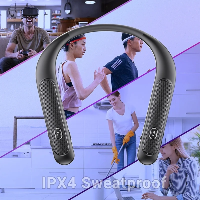 Rambotech Hot Private Model Patent Wearable Sports Neck Hanging Bluetooth Wireless Stereo Surround Stereo Sound Effect BBH-939