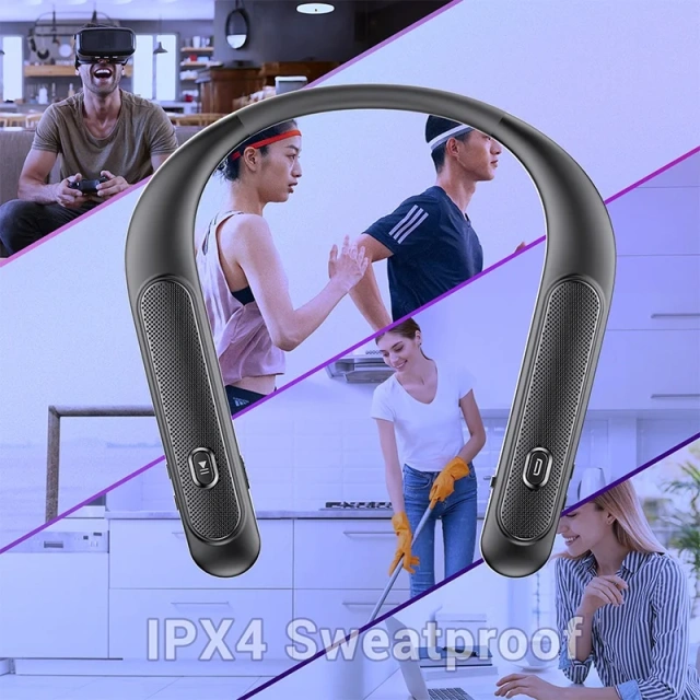 Rambotech Hot Private Model Patent Wearable Sports Neck Hanging Bluetooth Wireless Stereo Surround Stereo Sound Effect BBH-939