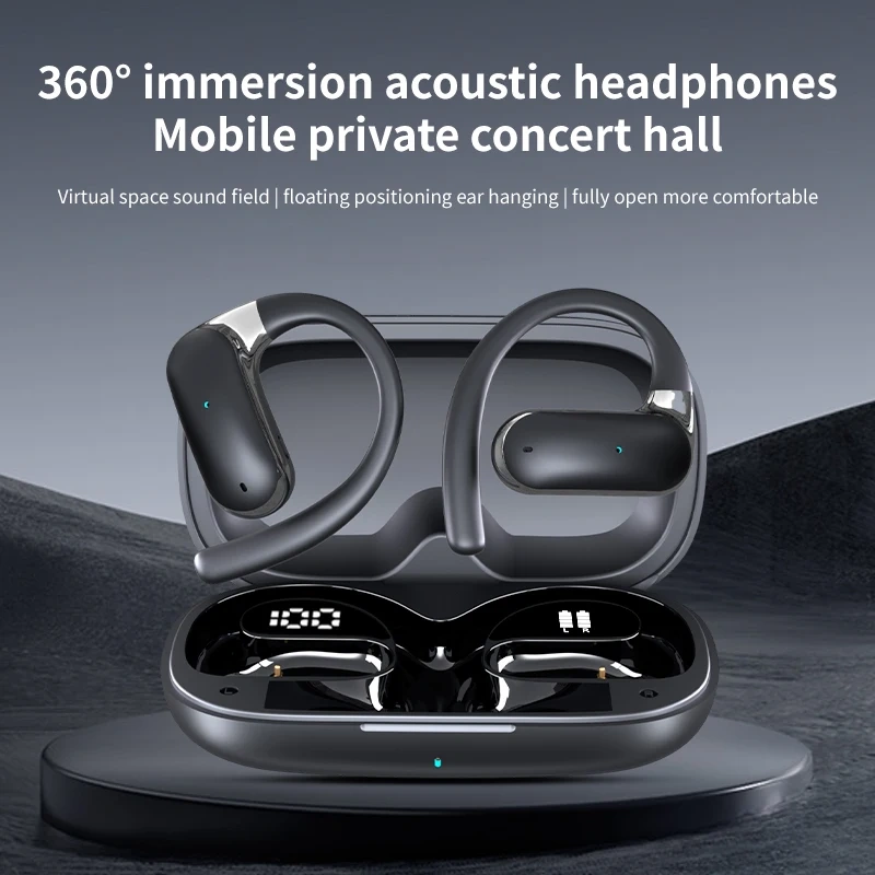 OWS Real-Time AI Translation Earbuds Multi Languages Wireless BT Headset Translating TWS Earphones for Business Travel YYK-Q65