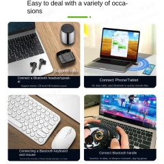 Rambotech Classic Drive-Free Bluetooth Adapter 5.4 Computer USB Mini Bluetooth Receiver and Transmitter Audio Connector BT543